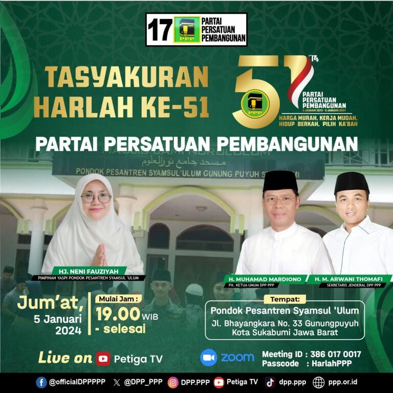 Harlah 51 PPP; Napak Tilas Perjuangan Pendiri Bangsa KH Ahmad Sanusi di Sukabumi   