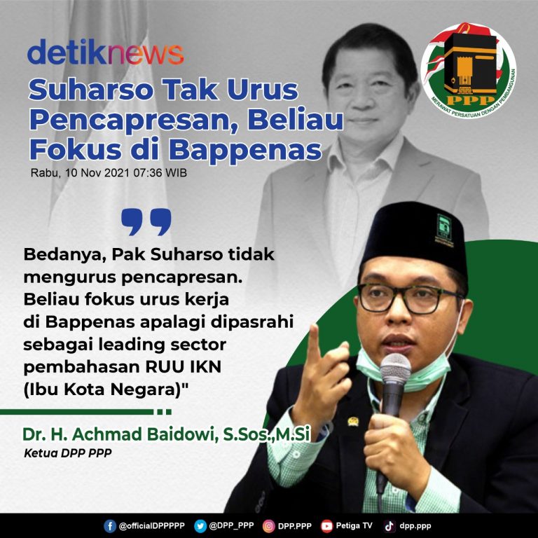Suharso Monoarfa Fokus di Bappenas, Beliau Tidak Urus Pencapresan