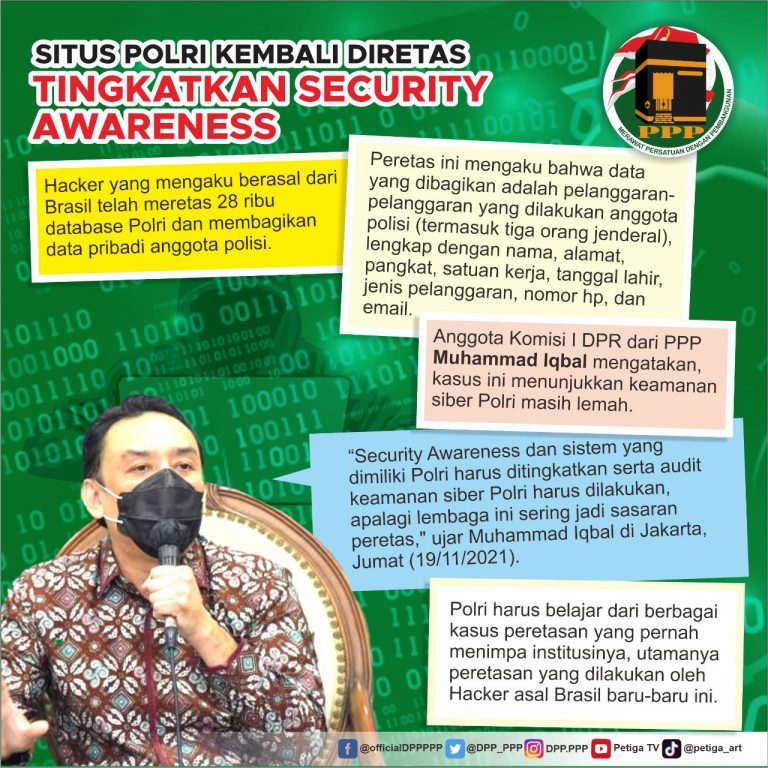 PPP Minta Polri Tingkatkan Security Awereness