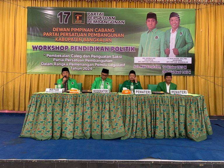 PPP Bangkalan Gelar Workshop Pendidikan Politik Untuk Caleg dan Saksi