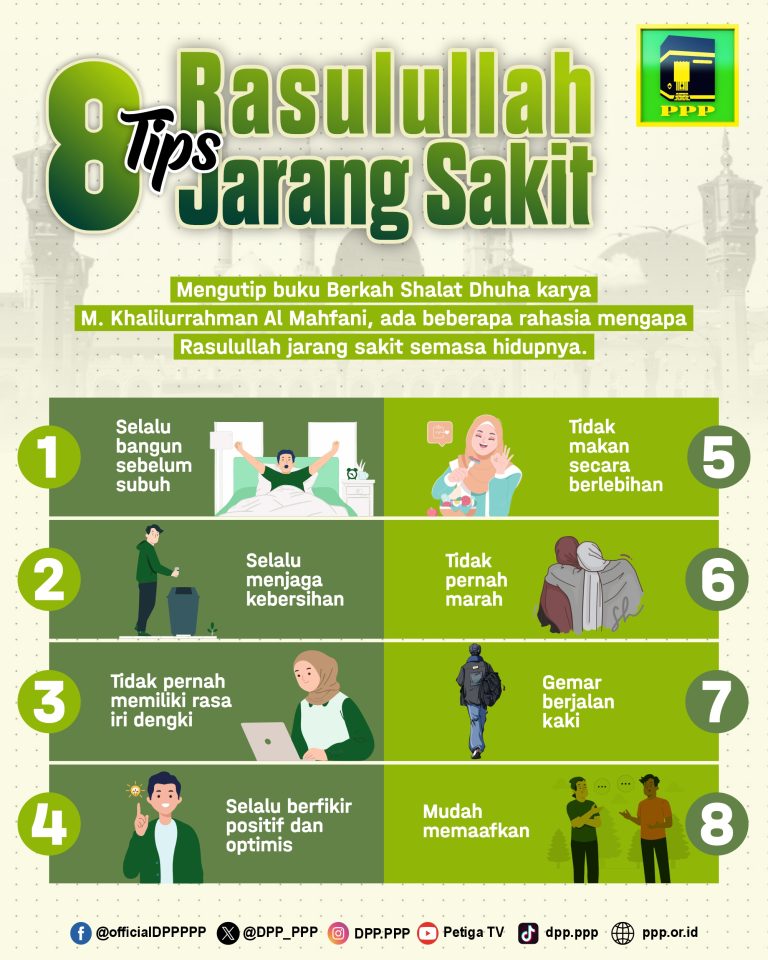 8 Tips Rasulullah Jarang Sakit